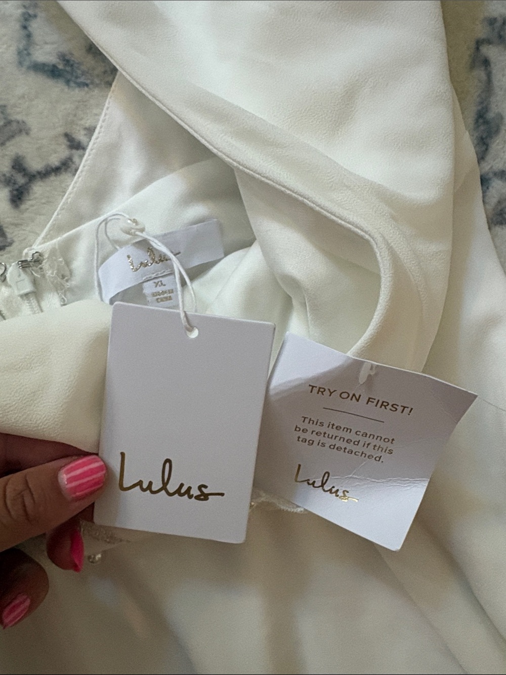 Lulus Angelic Adoration White Backless Maxi Dress Size XL NWT Wedding Vintage - Picture 4 of 9